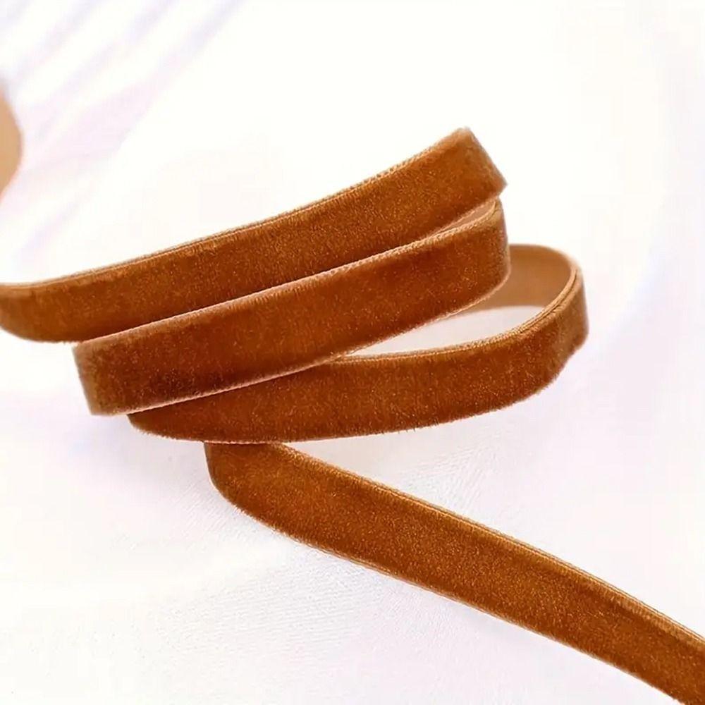 Single Faced Clothing Accessories Ribbons Velvet Texture Decorative Ribbon Velvet Ribbon  Sewing