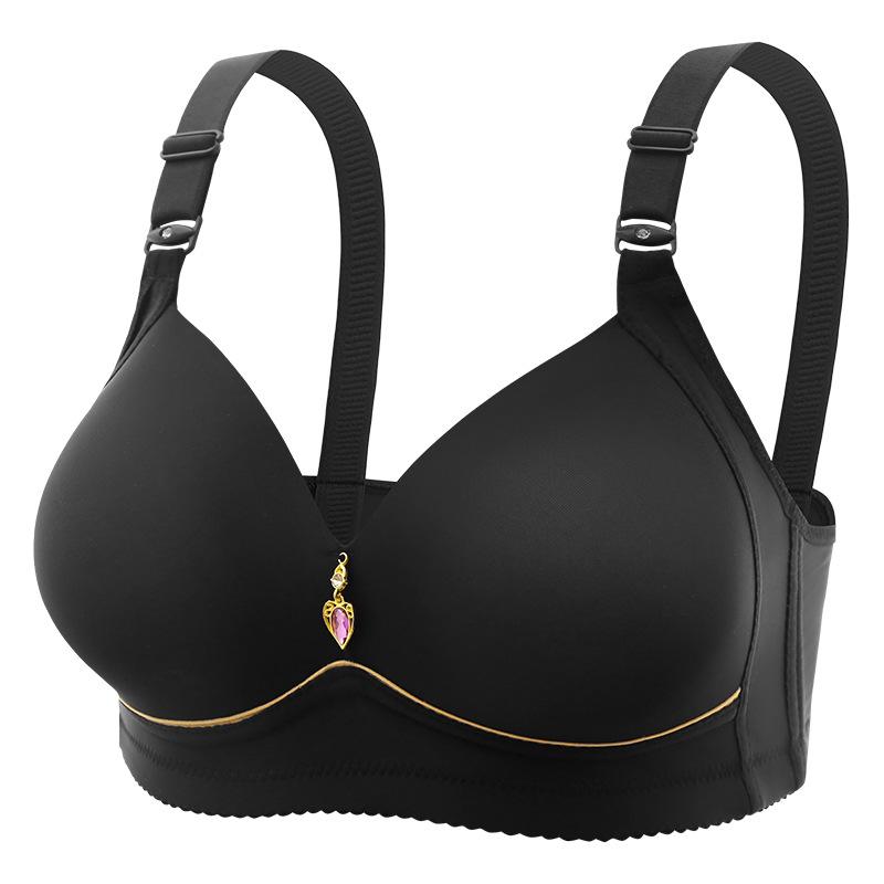 Comfortable Plus-Size Wire-Free Breathable Women's Bra, Non-Magnetic, Thin Cup, Smooth Fit