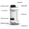 Mini Pocket Microscope Handheld Microscope Kit Battery Powered Microscope With Lab LED Light 60X-120X Biological Kids Science