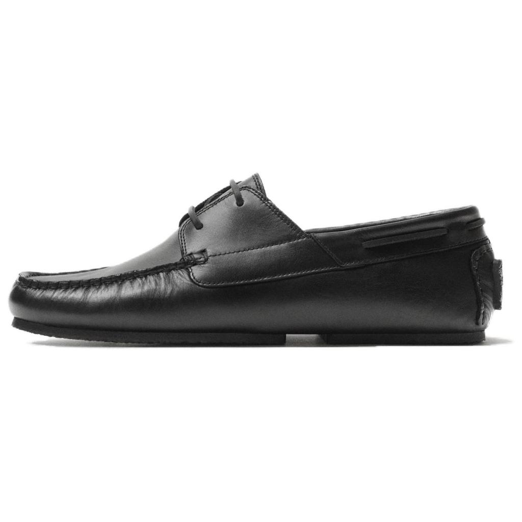 Zara Comfortable Versatile Vintage Nautical Style Flat Casual Shoes Men Casual Shoes Black 12482520-38