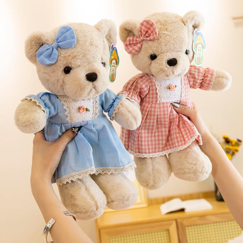 2021 Princess Bear Plush Doll - Teddy Bear Couple Toy for Girls, Holiday Gift
