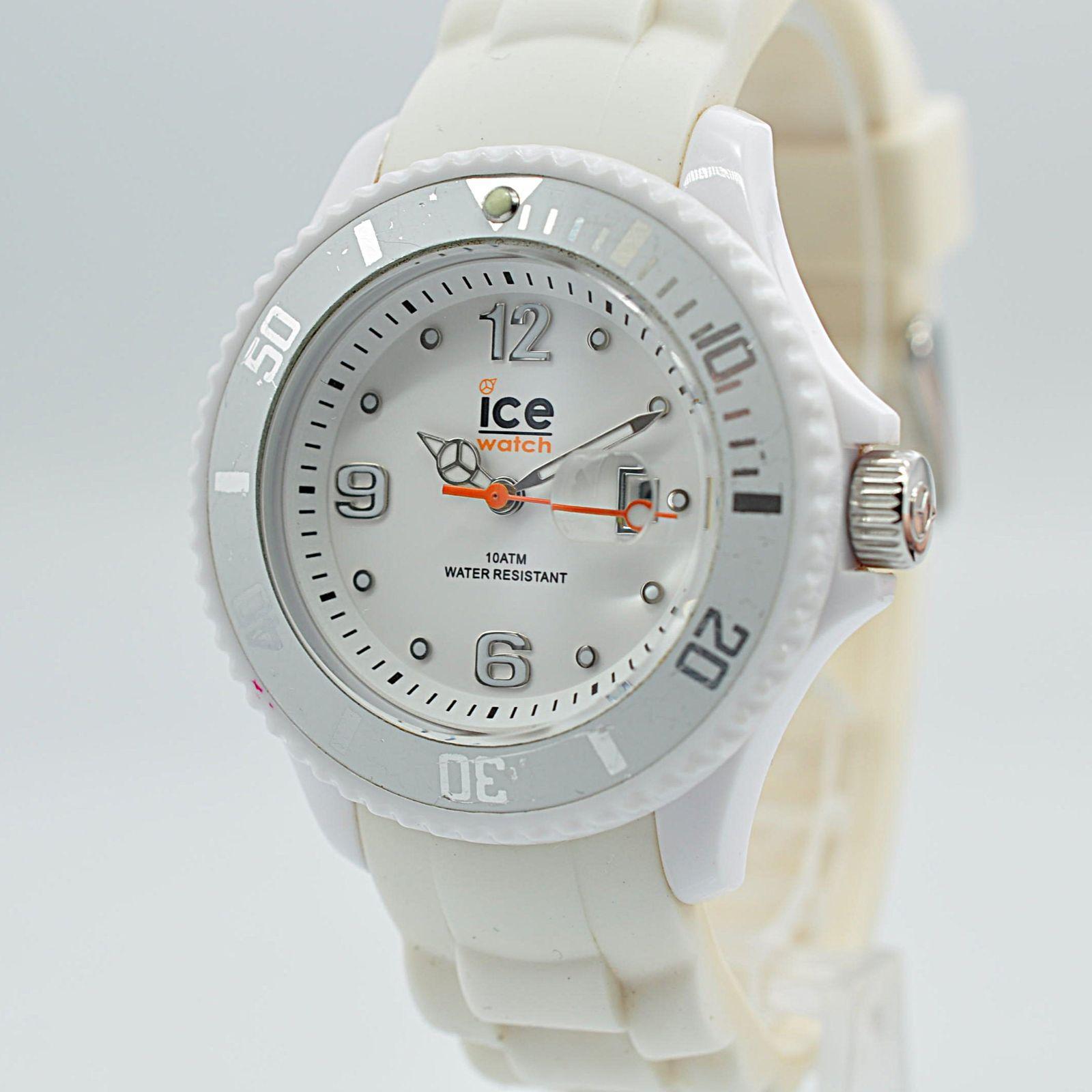 Used ice watch ice watch 000 124 date Quartz watch wristwatch silicone band ladies women working item