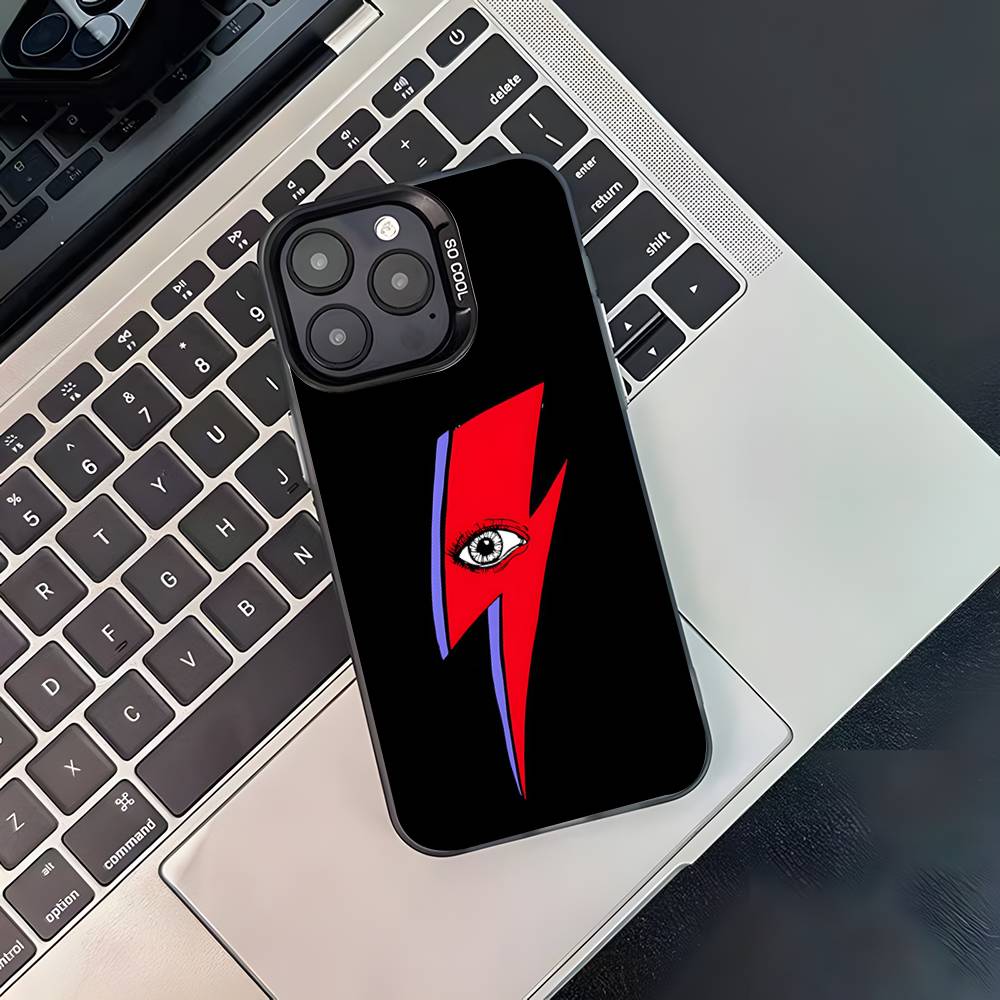 D-David Cool B-bowie Phone Case For iPhone 17,16,15,14,13,12,11,Pro,XS,Max,Plus,Mini,SE4,E Black Matte Shockproof Cover