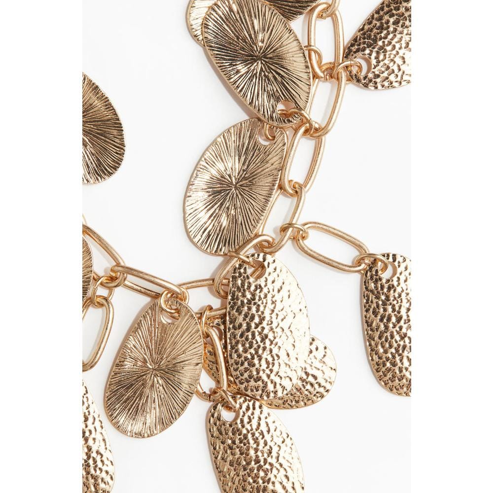 Metal Disc Pendant Necklace, Gold Color 1267246001