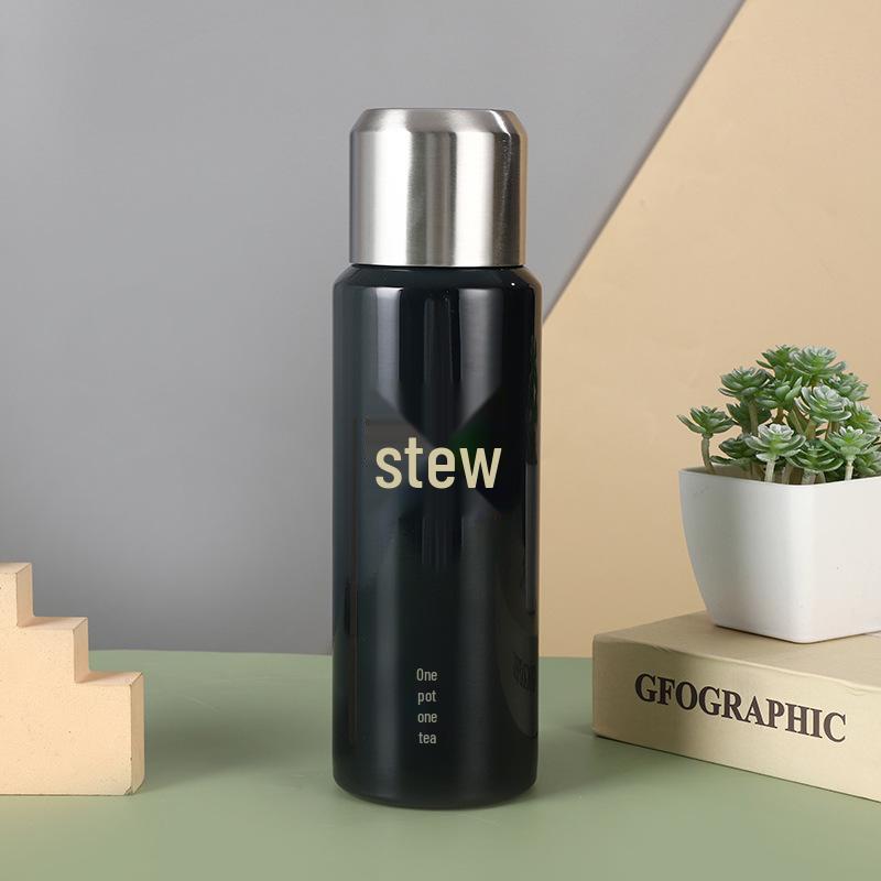 316 Stainless Steel Thermos Travel Mug - Large Capacity, Vacuum Insulated, Portable for Business/Tea 600ml чёрный