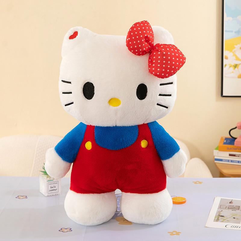

Adorable Kt Cat Plush Toy Cute Stuffed Cat Doll For Girls Soft Cuddly Pillow Companion 40cm красный