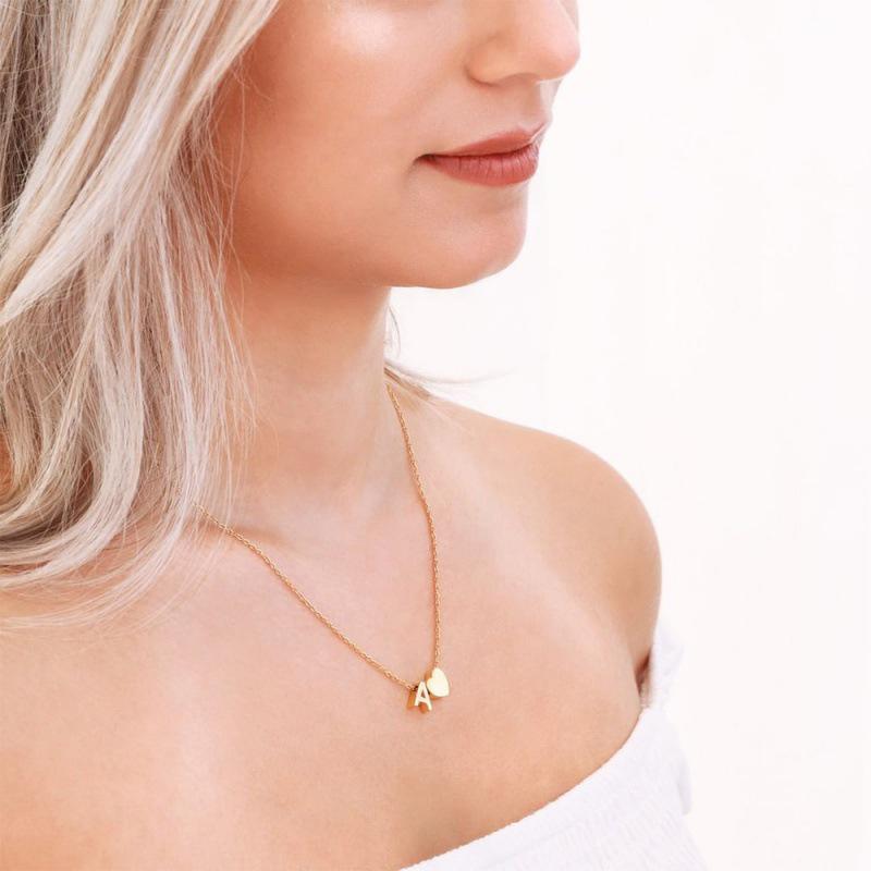 St. Delan DIY 3D Heart Necklace: Personalized Non-Fading Clavicle Chain