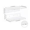 Invisible Wall Mounted Hangings Book Shelves Acrylic Clear Floating Bookshelf