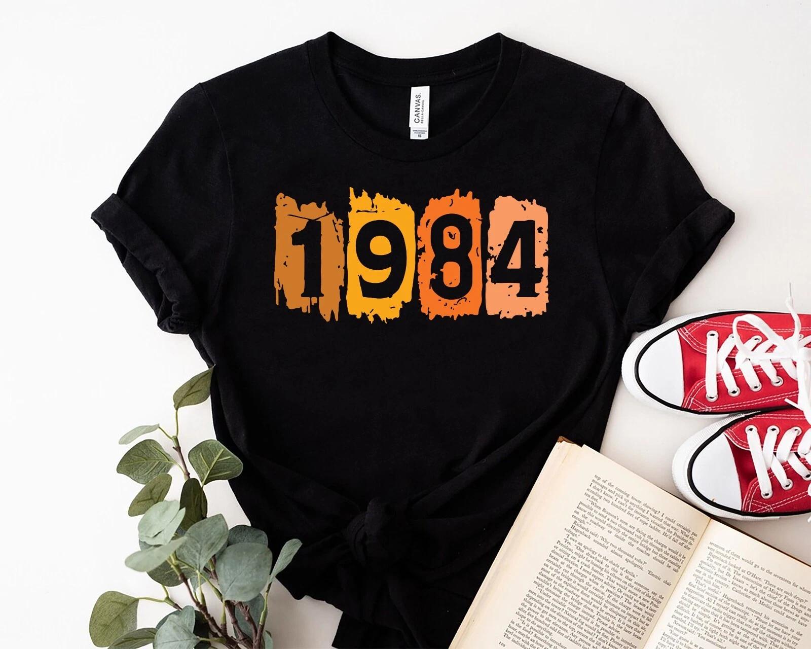 Personalized month 50th Birthday TShirt for Mens & t-shirt for women,poster 1984 M