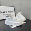 Damen 2025 Vielseitige Schnür-Plateau-Sneaker: Frühling/Herbst Lässig, Bequeme Dicksohlige Höhenvergrößernde Skate-Schuhe.