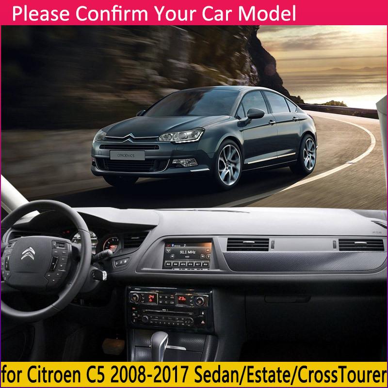 for Citroen C5 2008 2009 2010 2011 2012 2013 2014 2015 2016 2017 MK2 Anti-Slip Mat Dashboard Cover Sunshade Dashmat Accessories