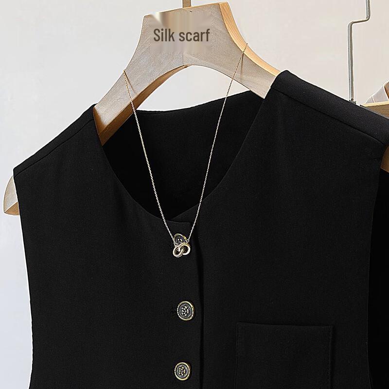Sybill She Women's Single-Breasted Round Neck Vest