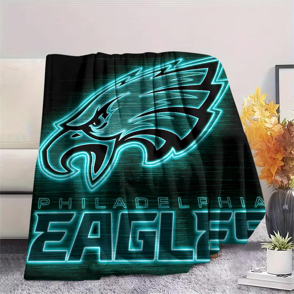 Philadelphia Eagles Print Flannel Blanket, High Quality Comfortable for All Seasons, Home Decor, Warmth and Comfort, Perfect for Christmas Gifts
