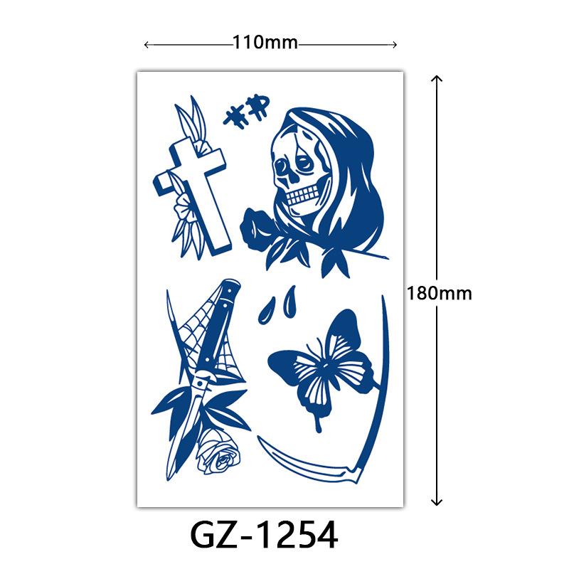 Herbal Tattoo Stickers, Juice Tattoo Stickers, Semi-Permanent English Letter Tattoo Stickers Tattoo