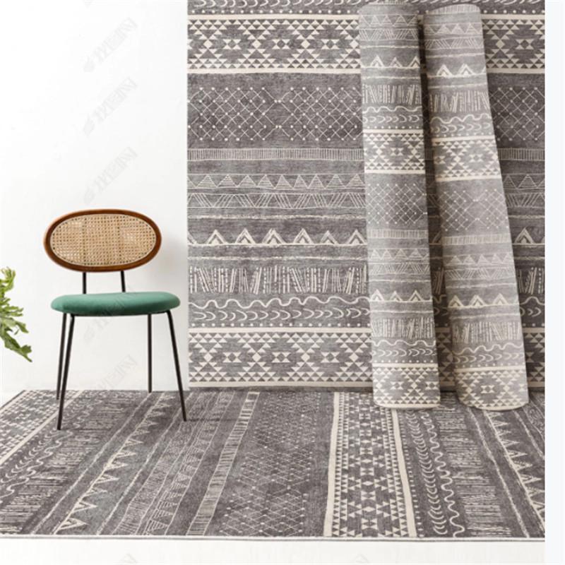 Elegant Moroccan-Nordic Carpet for Living Room, Sofa, Coffee Table, and Bedroom