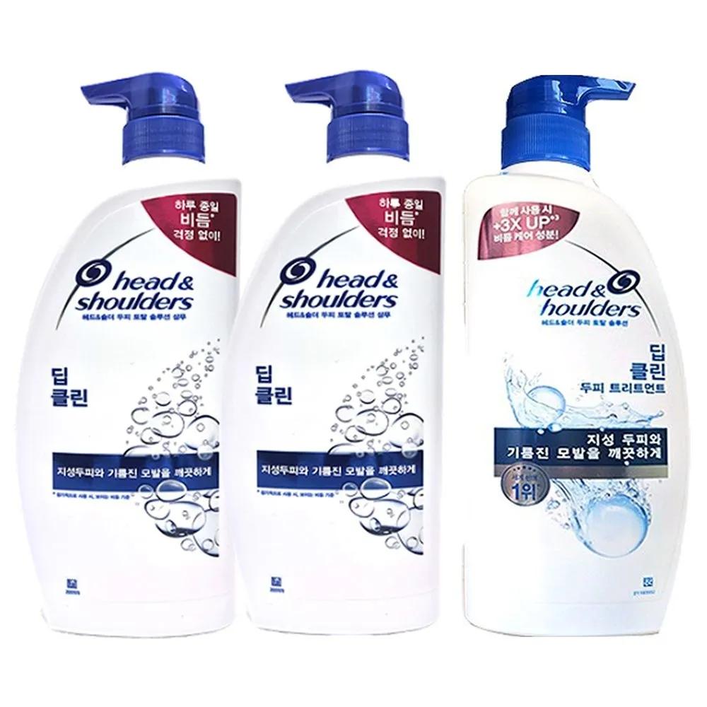 

Head & Shoulders Deep Clean 850ml - 2 Shampoos + 1 Treatment. Relieves dandruff, itching, dryness, and scalp troubles.