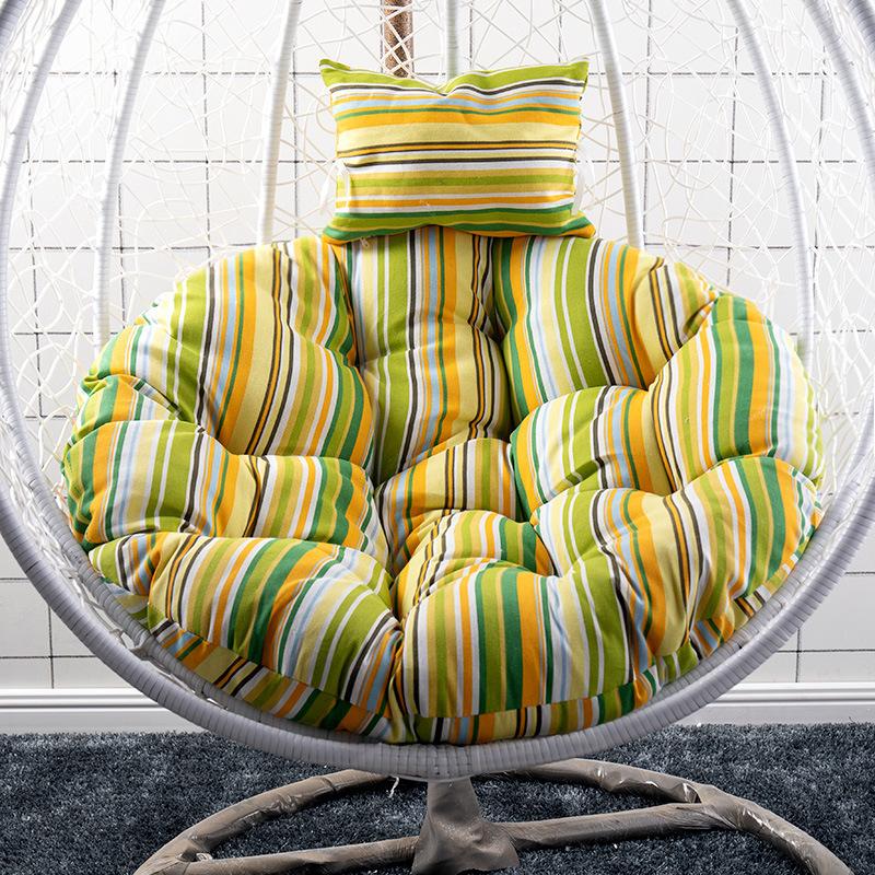 Verdickte Papasan Hängesessel Kissen Weiches Polsterkissen mit Kopfstütze für Haus Garten Innen Außen Hängesessel Schaukelsitz