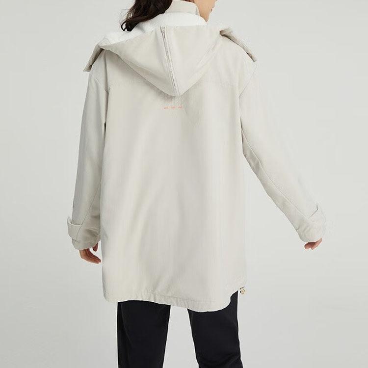 Adidas CNY Series Solid Color Fleece-Lined Sports Hooded Jacket Women Tops Han-Jade-White HZ2996