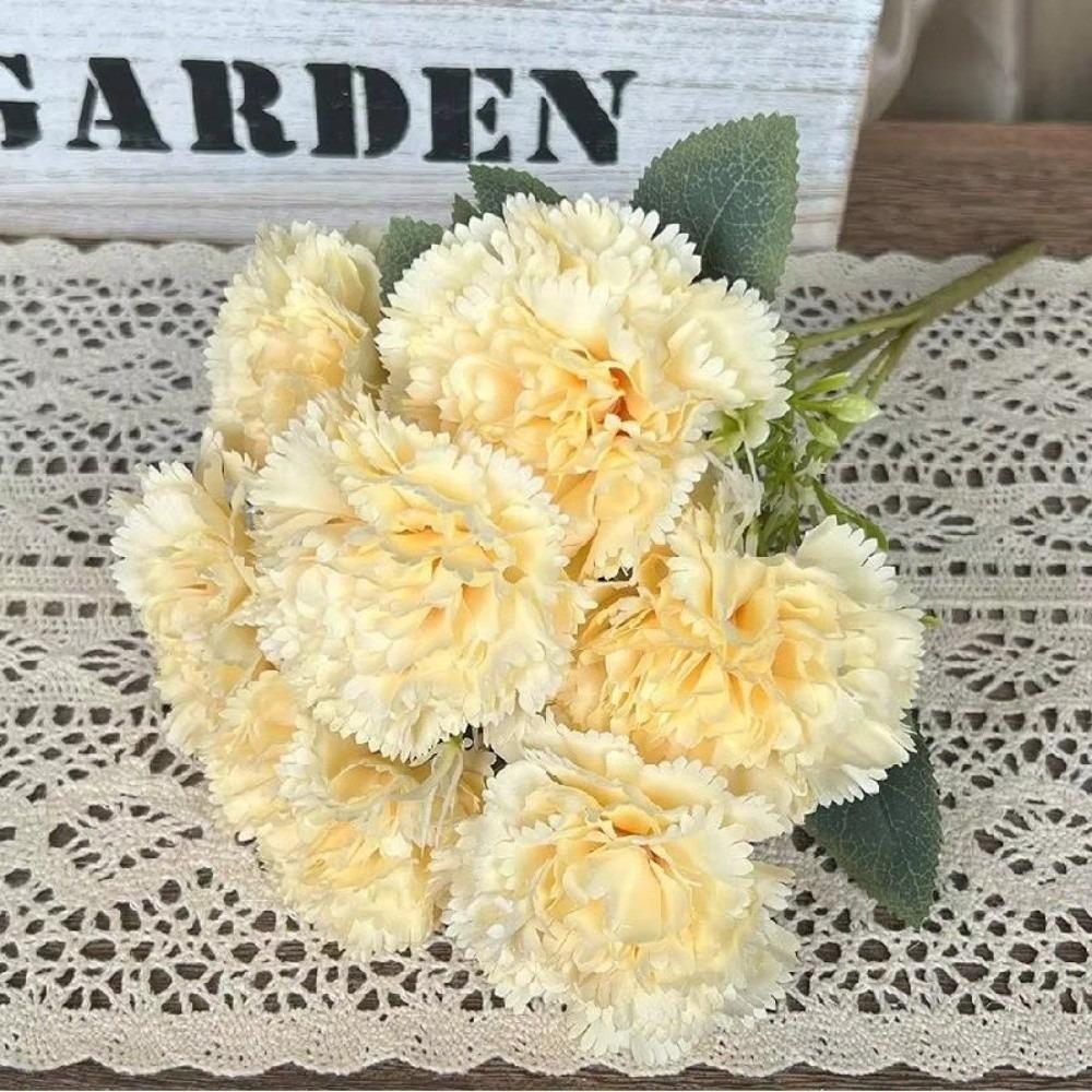 Fashion 7-Heads Fake Carnation Silk Simulated Bouquet-Artificial Flowers Fake Flower Party Decor & Holiday Gifts