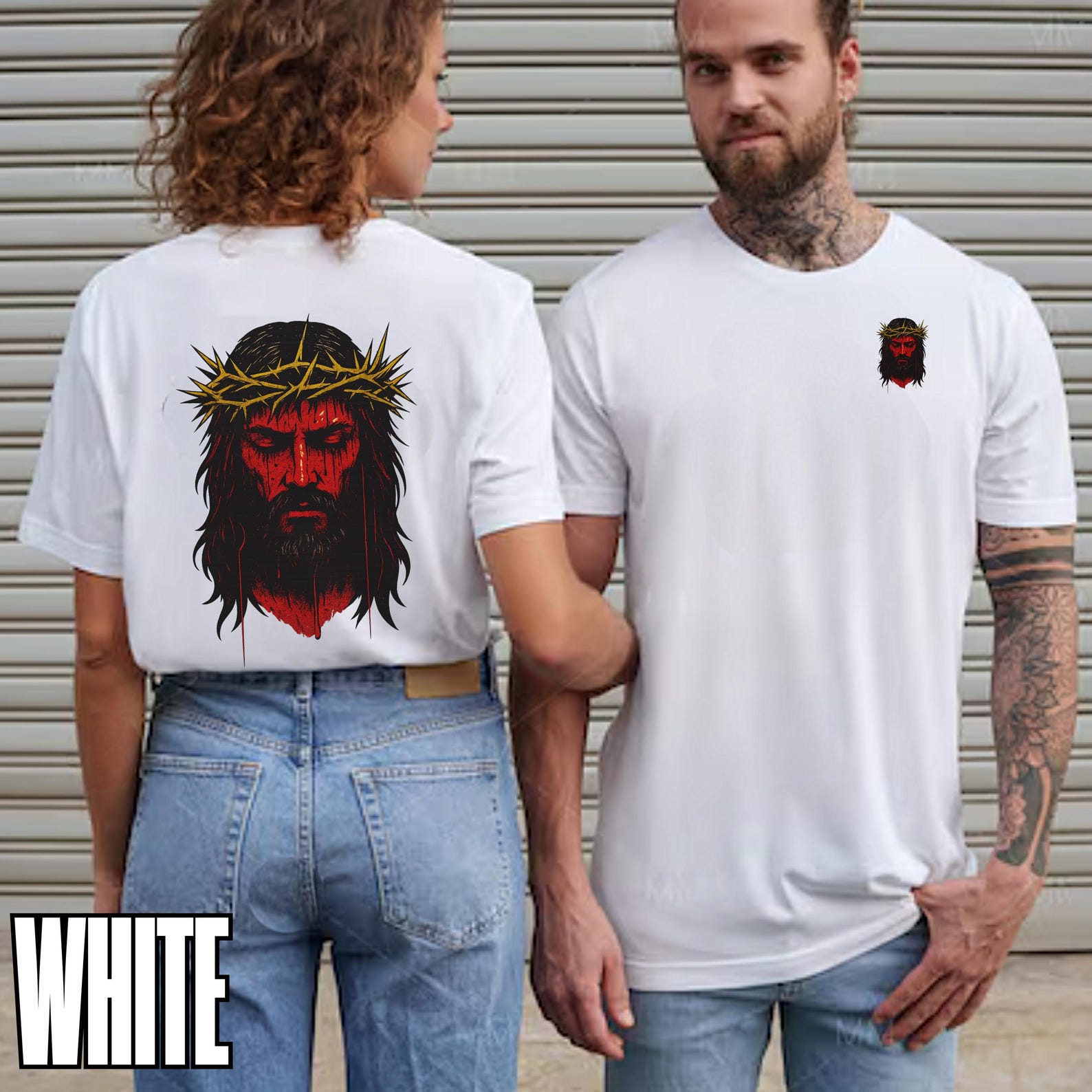 Crown of Thorns Jesus Graphic Tee – Christian Unisex Shirt S