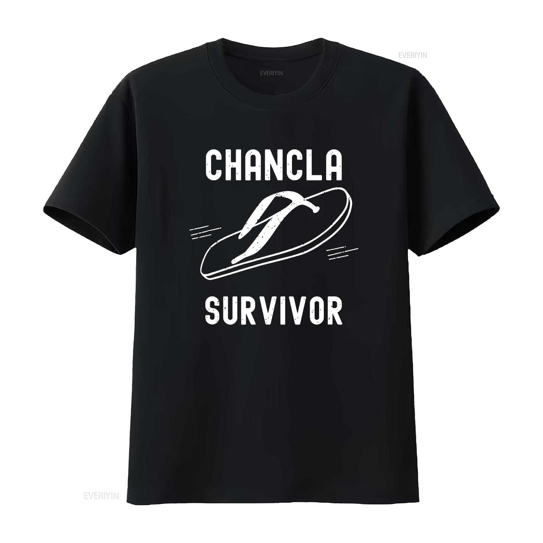 

Chancla Survivor Funny Mexican T Shirt vintage Washed Stretched fashion Slightly streetwear Breathable Unisex designer clothes 4XL
