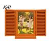 Hidden Key Storage Shelf Holder with Shelf, Mediterranean-Style Window Frame Photo Vacation Style Home Decoration Display Stand, Functional