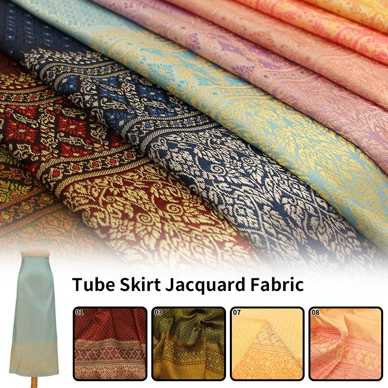 Žakárová tkanina v etnickém stylu Jihovýchodní Asie Thajsko Dai Sukně Tkanina Pro kutilské šití Sarong Tube Sukně Taneční kostým