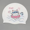 Comfortable Swimming Caps No Tightening Cat Swim Caps Water Sports Silicone Swim Caps  Women Girls
