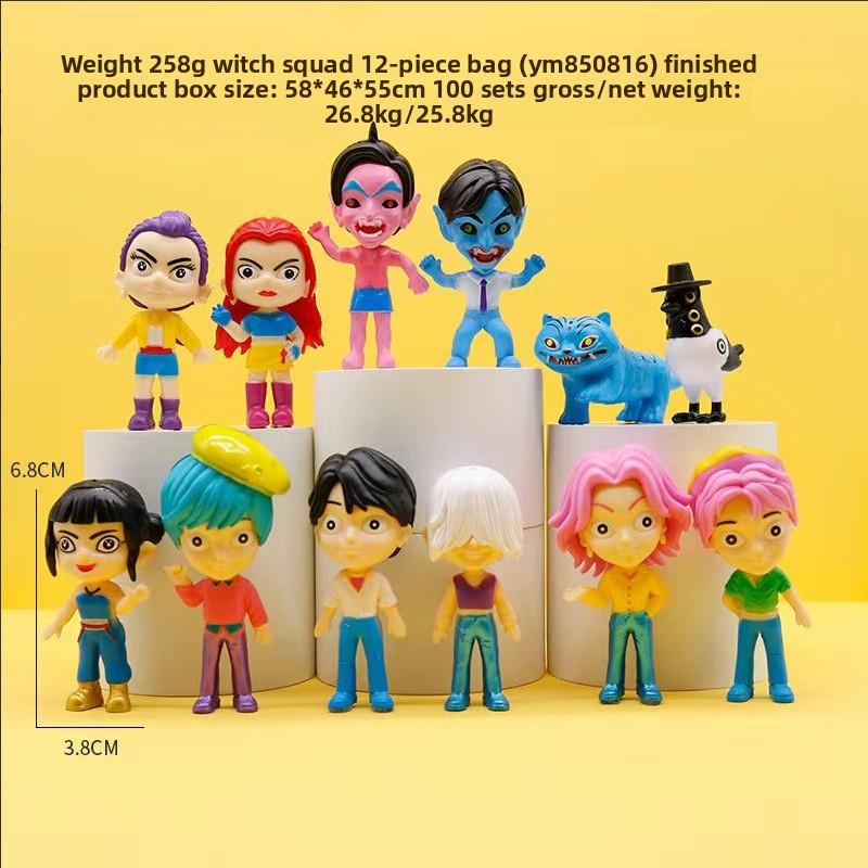 Demon Hunter Girl Group Doll Demon Hunter Tiger Star Korean Wave Girl Group Peripheral Figure Model Ornament