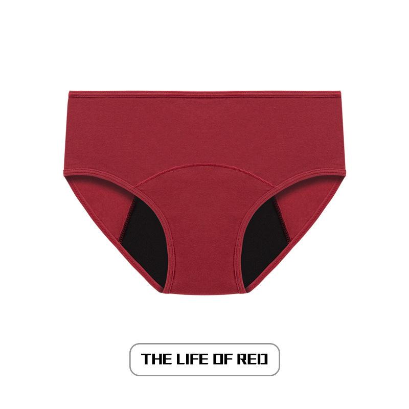 Low-Waist, High-Absorbency Colored Edge Menstrual Underwear for Women
