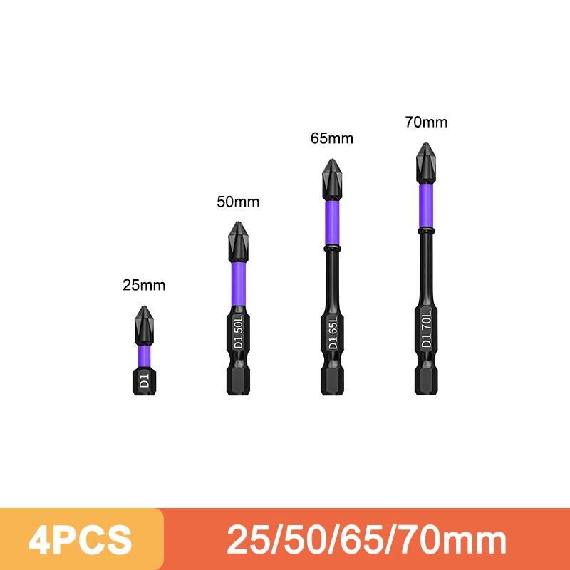 Strong Magnetic D1 Anti-shock Batch Head Hand Electric Drill Bit Cross Screwdriver High Hardness Non-slip Screwdriver Bit Set