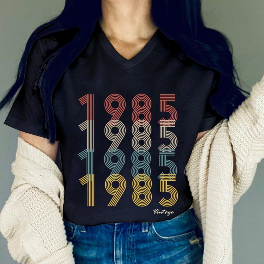 Women's Clothing Sales Vintage 1985 Classic Graphic T-shirts 39th Birthday Gifts Women Born 1985 Vintage Short Sleeve T-shirt