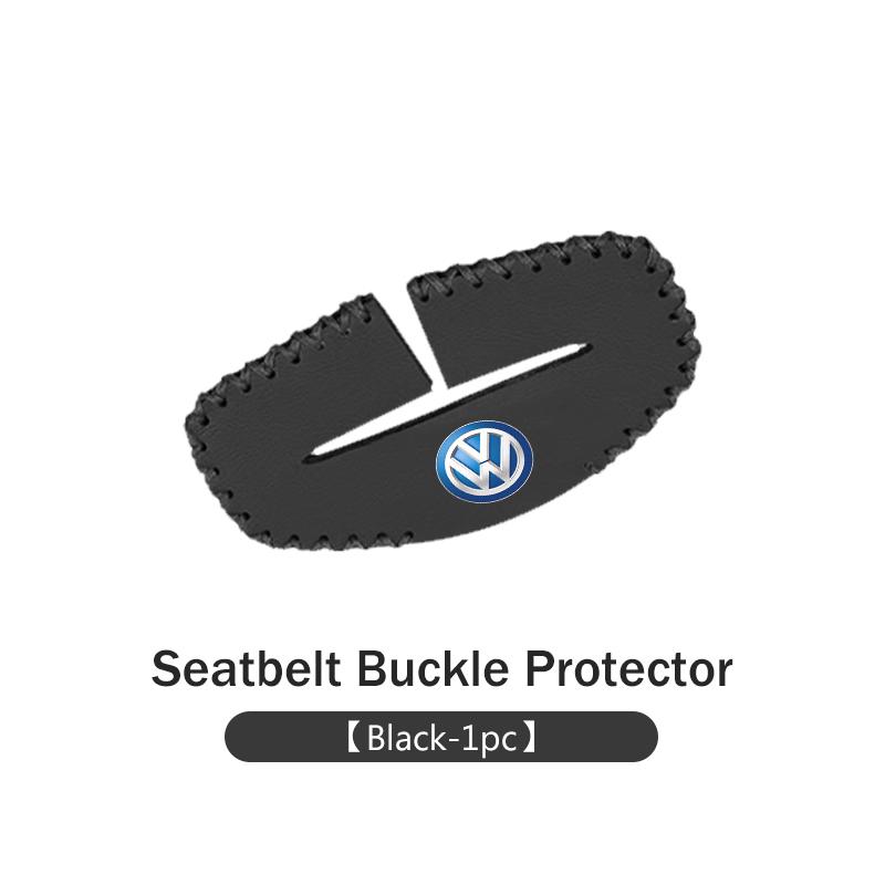 WET1 Car Seatbelt Buckle Protector Leather Anti Scratch Interior Guard For Volkswagen VW Passat Golf 4 5 6 Tiguan Polo Scirocco Jetta