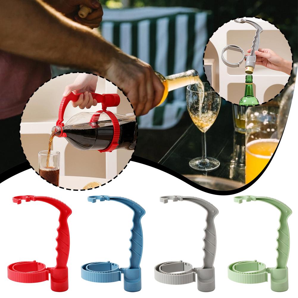 Beverage Handle Soda Water Beverage Bottle Plastic Cola Grip Function) Opener Handheld Bottle Pouring (with Handle Bottle H Z5K9