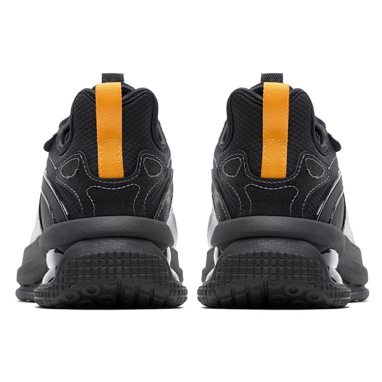 Anta Fabric Synthetic Leather Shock Absorbing Non-Slip Low-Top Casual Shoes Men Shoes Black 112138812-3