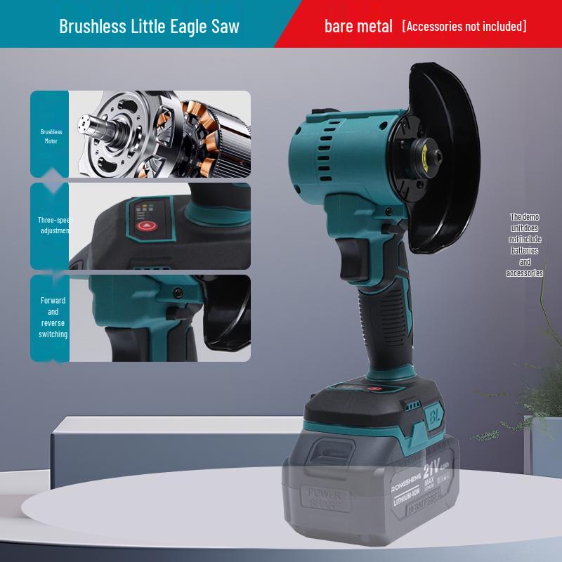 4-Inch Brushless Angle Grinder & Little Eagle Lithium Battery Saw - Handheld Polishing, Cutting, Grinding, Grout Remover Tool.