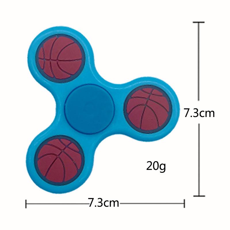 Colorful Sports-Themed Three-Leaf Fidget Spinner for Adults