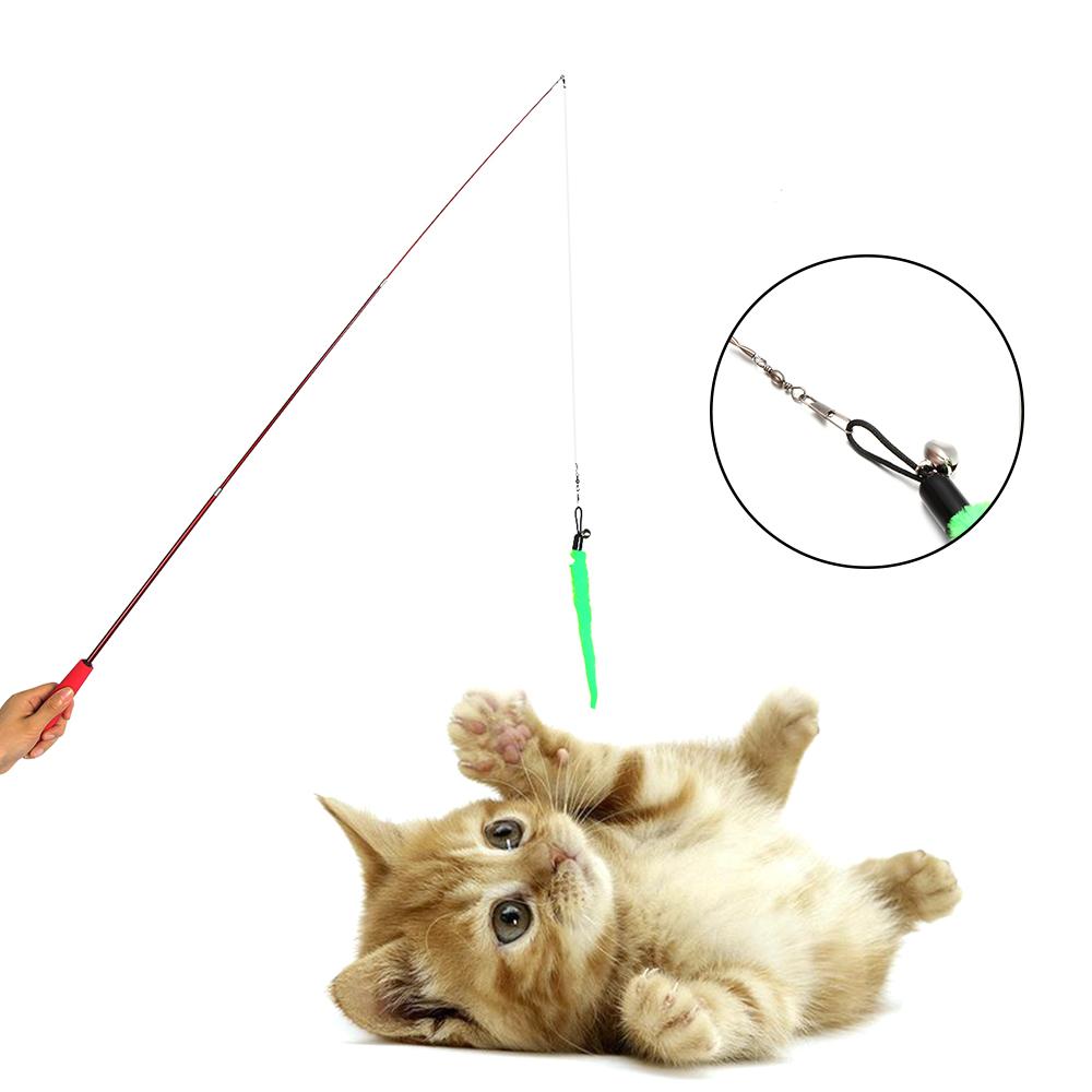 

Interactive Playing Teasing plush Pet toy Cat Funny Wand caterpillar cat teaser