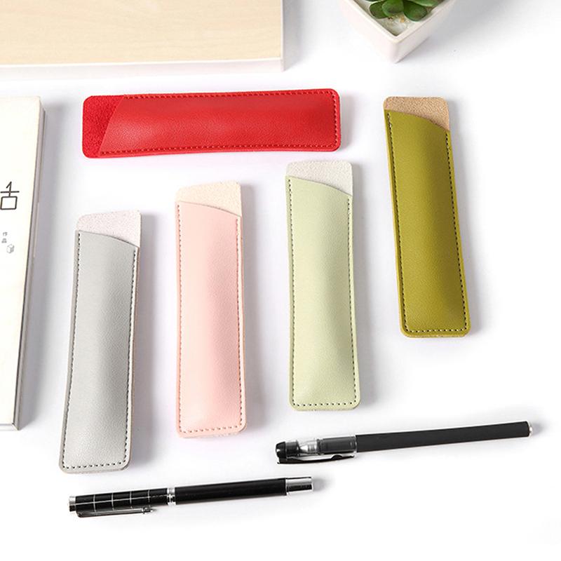 Pu Leather Pencil Case School Pen Storage Bag Cute Pen Case Gel Pen Case