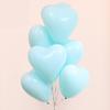 100 Pcs Birthday Party Balloons Solid Color Heart Shape Flexible High Elasticity Emulsion Create Atmosphere Bridal Shower Multi Colors Party Decor