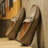 Genuine Leather Loafers Mens Design Moccasin Fashion Slip On Soft Flats Classic Male Casual Footwear Handmade Outdoor Boat Shoes