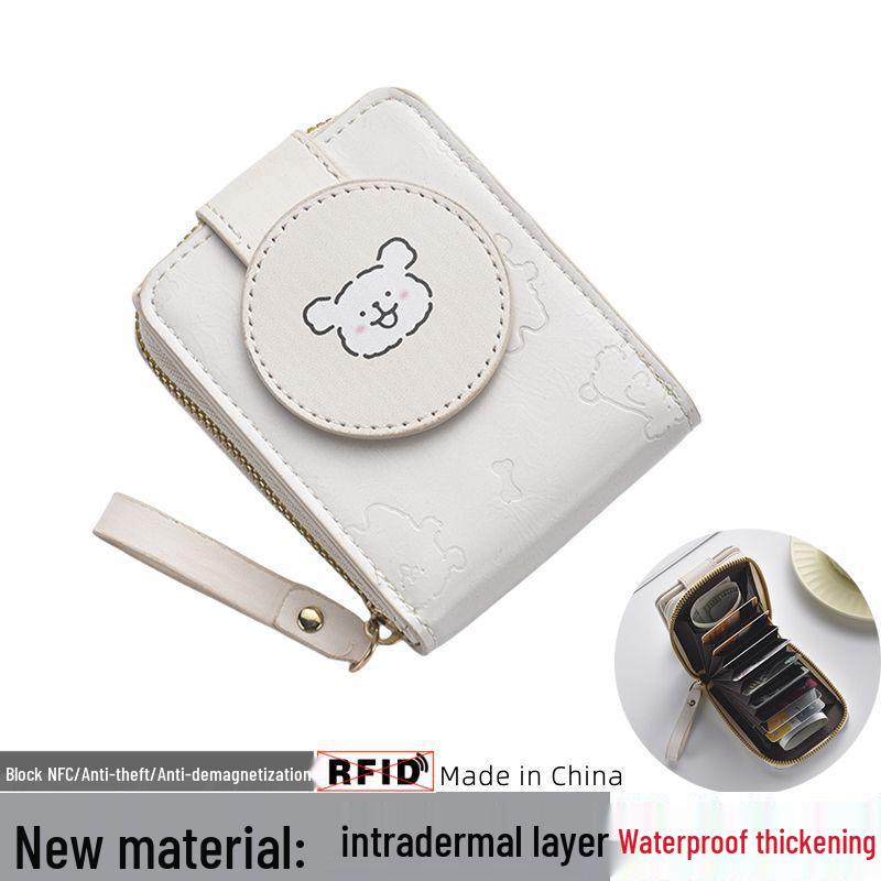 

Мультяшный держатель для карт и кошелек Line Friends: Многофункциональный держатель для ID для женщин и пар Standard Special Offer белый