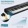 Electronic Keyboard Piano 88 Key Keyboard, Electric with Full Size Semi Weighted Keys, Sustain Pedal, Power Supply, Stand, Carrying Case, Headphone