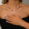Elegant Rhinestone Floral Jewelry Set: European & American Bride Necklace & Earrings for High-End Parties
