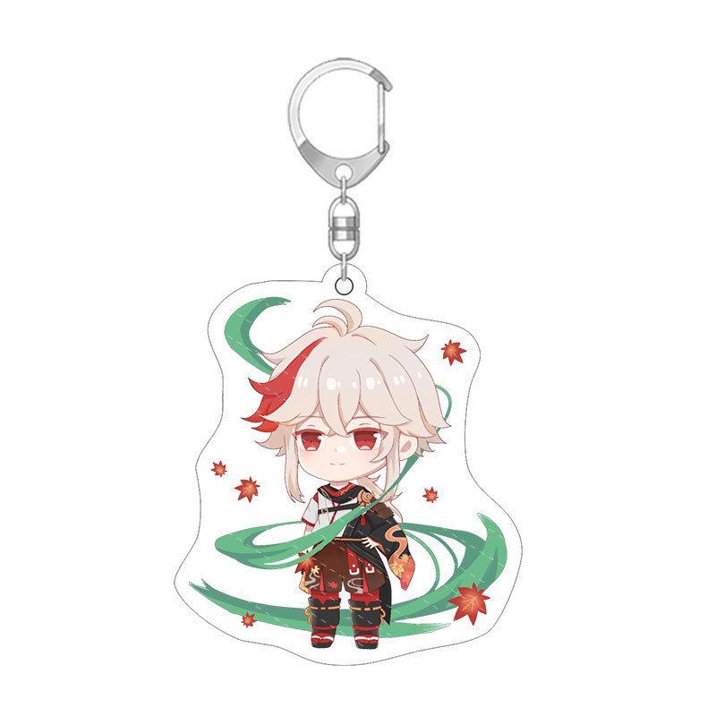 Cute Genshin Impact Key Chain Anime Cartoon Kawaii Keyring Pendant Acrylic Gift