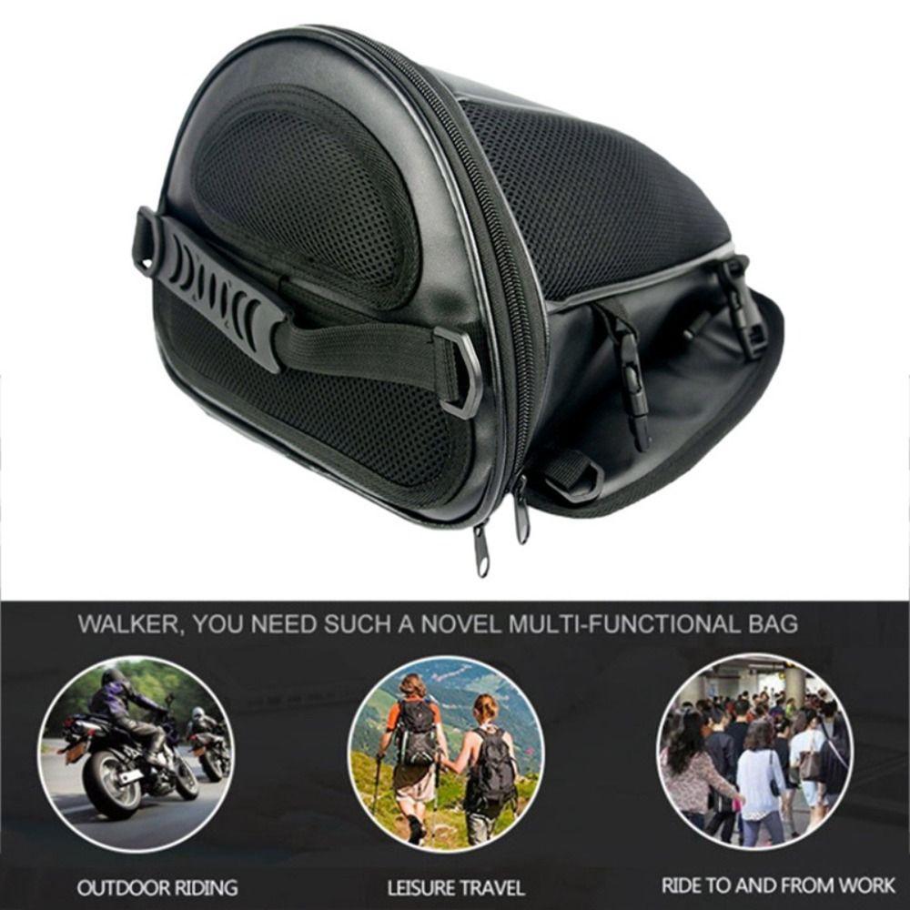Waterproof Rear Seat Strap Bag Durable Back Seat Carry Luggage Bag Motorcycle Tail Bag  Saddle