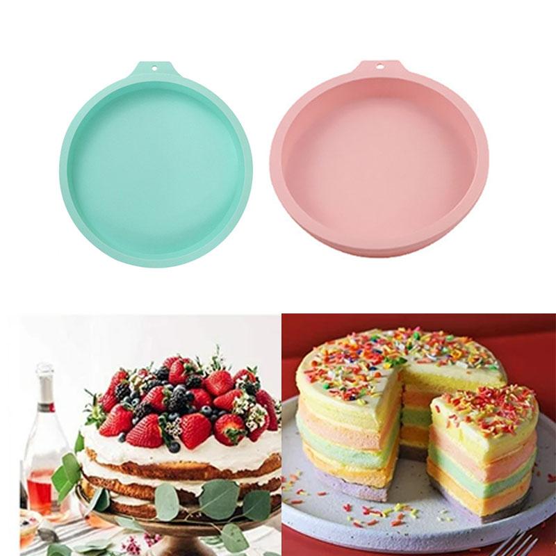 Non-Stick Round Silicone Cake Mold Baking Pan for Dessert Making DIY Bakeware Tool Heat Resistant Reusable Kitchen Accessories