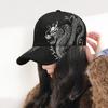 Chinese Style Printed Dragon Pattern Casual Sports Baseball Cap Versatile Outdoor Sports Hat Adjustable Baseball Cap