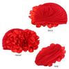 New Woman Muslim Hijab Caps with Big Flower Turban Bonnet Islamic Wrap Head Inner Cap for Hijabs Trendy Headdress 2025 New