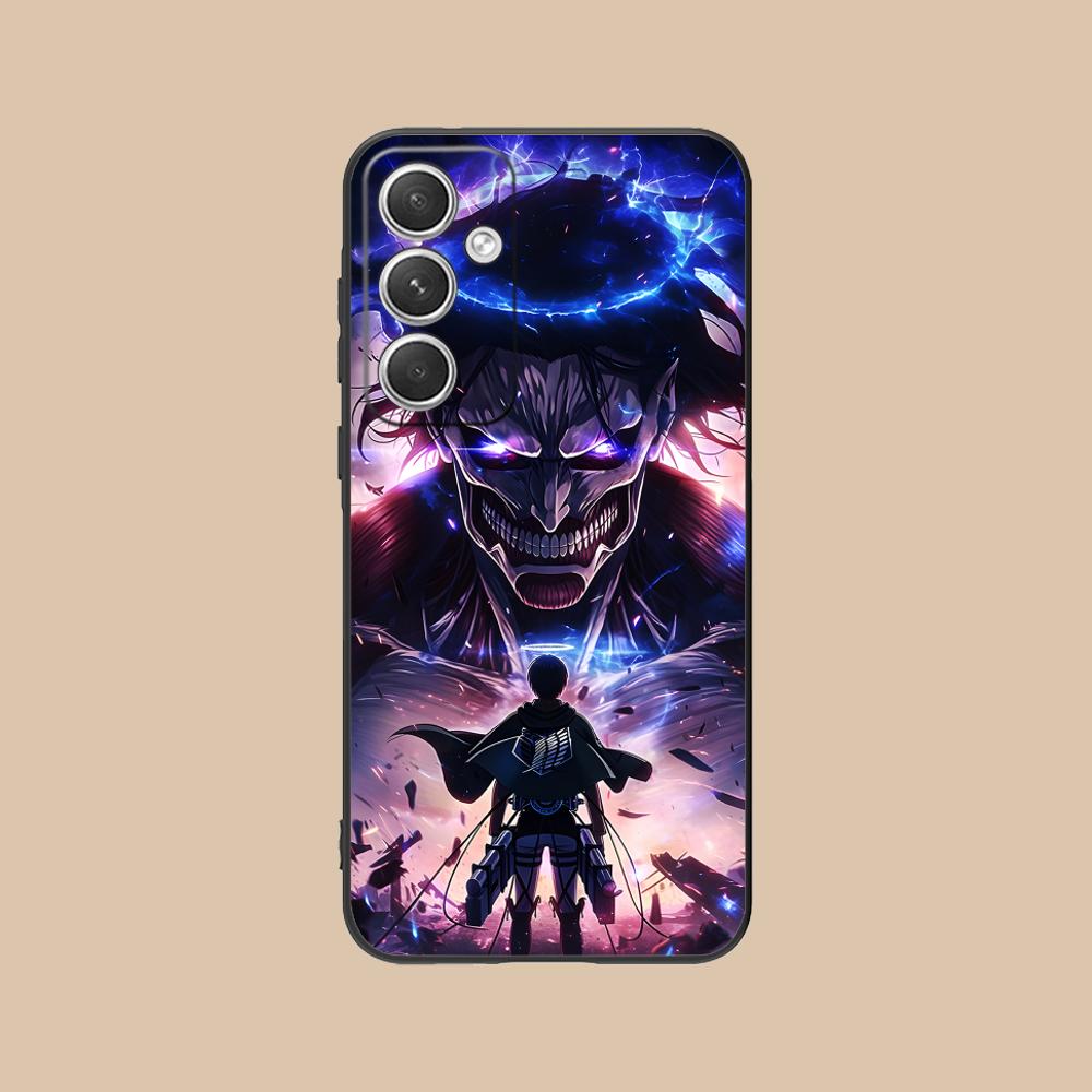 AOT Eren Mobile Cell Phone Case for Samsung Galaxy S25 S24 S23 S22 S21 S20 Note20 Plus FE Ultra Colour Protective Luxury Cover